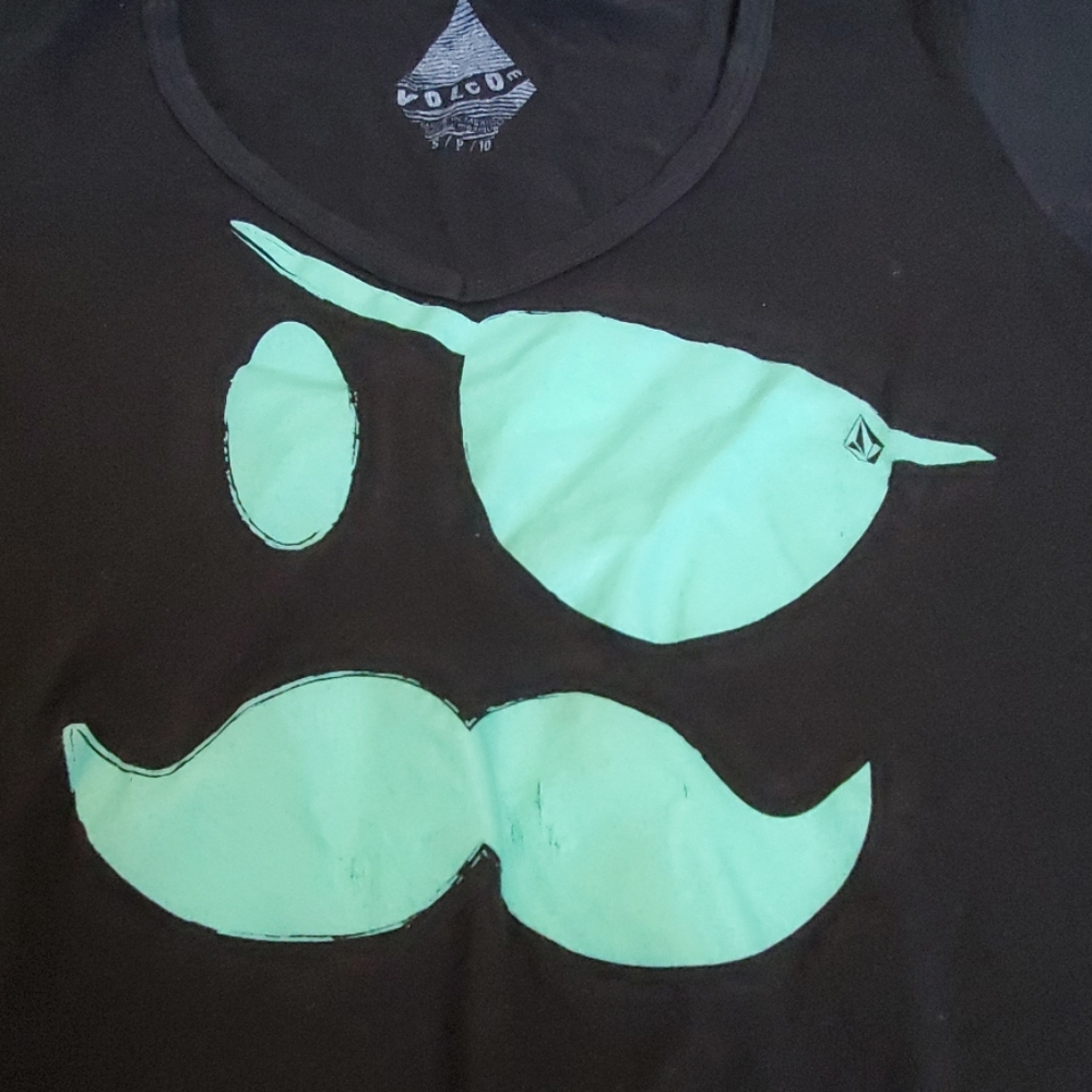 Volcom Mustache Patch Face Tshirt - image 2